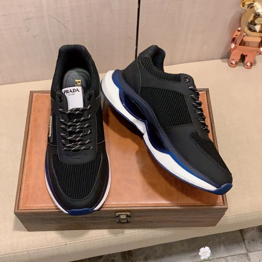Men's men's shoes💰460💰💰🎩🎩[Lightning][Lightning] "PRADA*" The latest and most popular casual shoes, top brand [seduce] luxury ~ purchasing agency, top ~ quality. [Strong] The upper is made of imported breathable cowhide with material ➕ breathable sheepskin feet (•) and fine workmanship. The original stylish and stylish soft rubber wear-resistant and non-slip outsole is light and comfortable on the feet. The real thing looks better when taken in real life. 004: code: 38-44, 4️⃣ colors